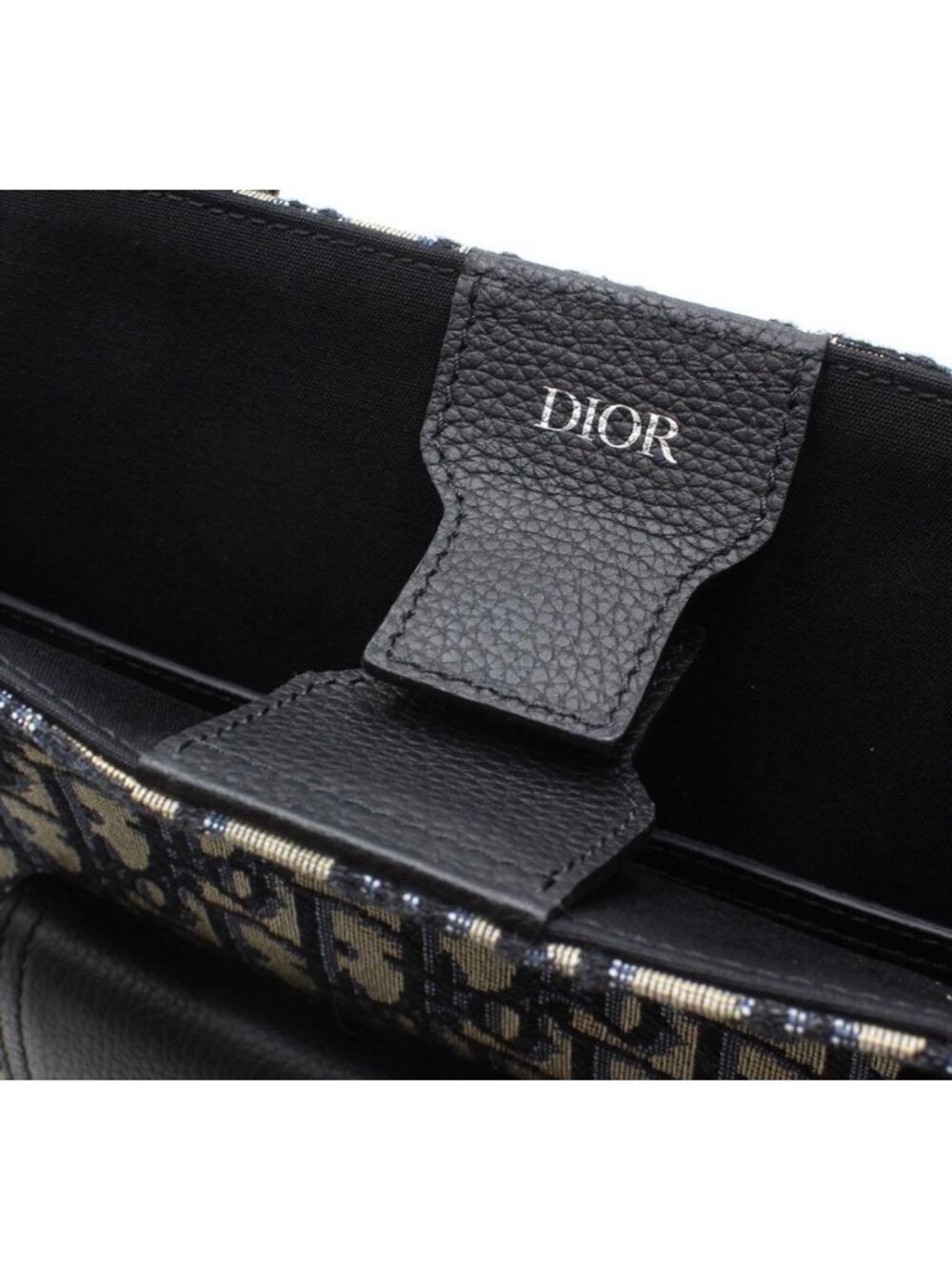 Dior Oblique Saddle Tote Navy - Picture 8 of 10